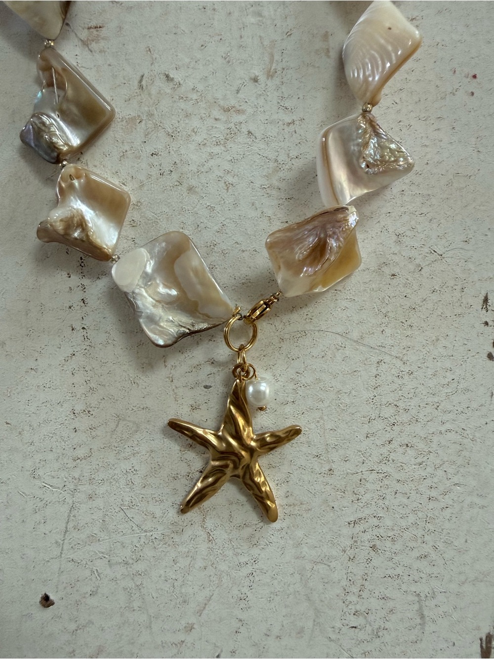 Mother of Pearl Shell Starfish Necklace - Picture 6 of 10